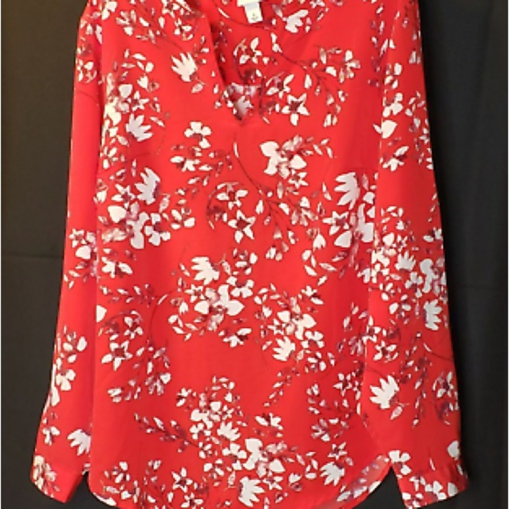 Ava + Viv‎ Floral Red Women's Blouse